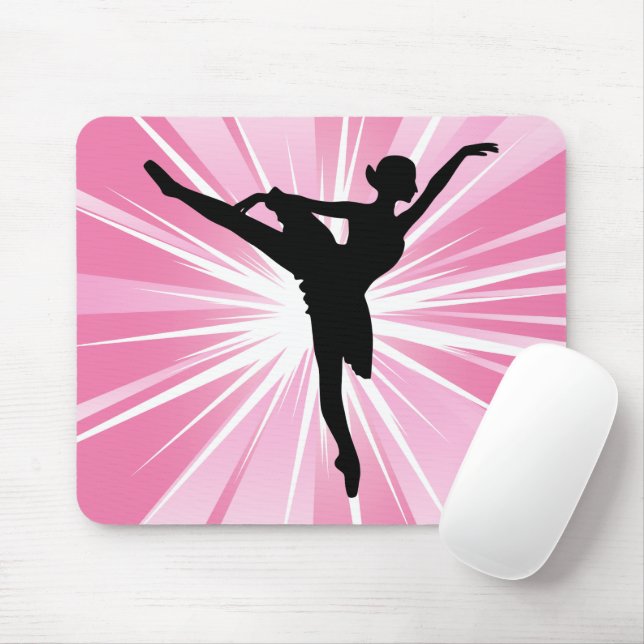 Pink Star Ballerina Mousepad (Mit Mouse)