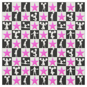 PINK STAR CHEERLEADER STOFF