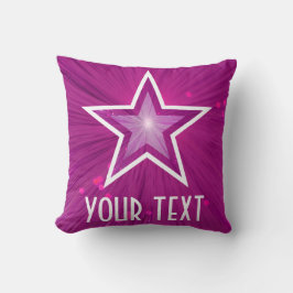 Pink Star "Dein Text" Wurfkissen Kissen
