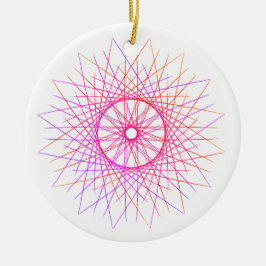 Pink Star Doodle Keramik#28 Keramik Ornament