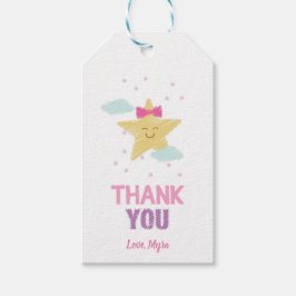 Pink-Star-Geschenkmarke Geschenkanhänger
