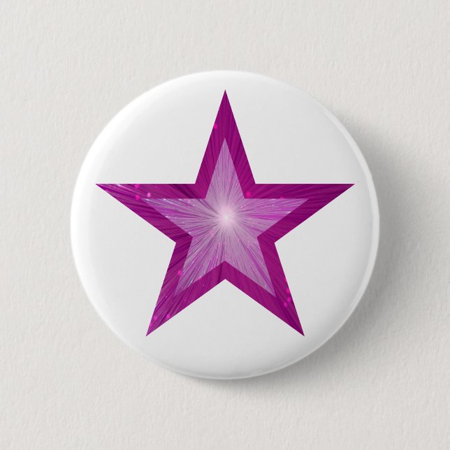 Pink Star Knopf weiß Button (Vorderseite)