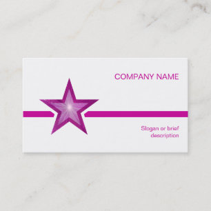 Pink Star ligne rose modèle de carte de visite bla