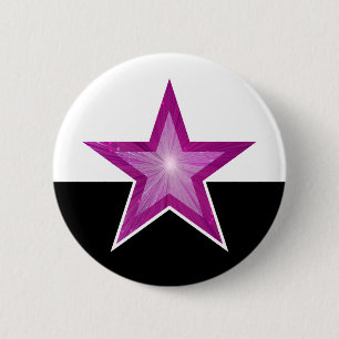 Pink Star Taste weiß schwarz Button