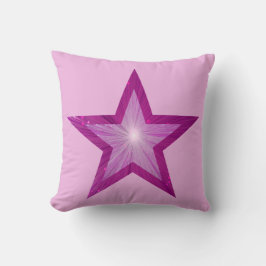 Pink Star 'Text' werfen Kissen in blassrosa