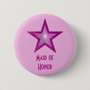 Pink Star "Trauzeugin"-Taste pink Button