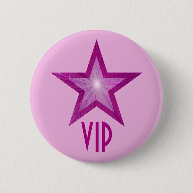 Pink Star "VIP"-Taste blassrosa Button (Vorderseite)