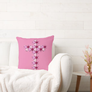 Pink Star von David Cross optische Illusion Kissen