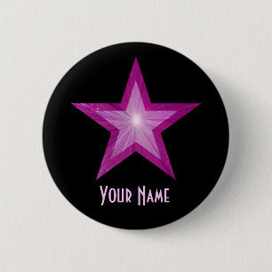 Pink Star "Your Name" Schaltfläche schwarz Button