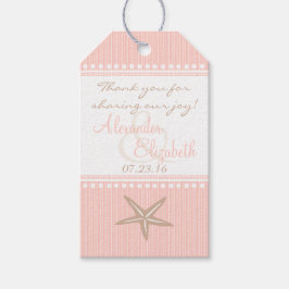 Pink Starfish Beach Hochzeit Gast Gefallen Vielen  Geschenkanhänger