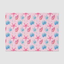 Pink Starfish & Blue Muschel (Design 83 Pink Serie