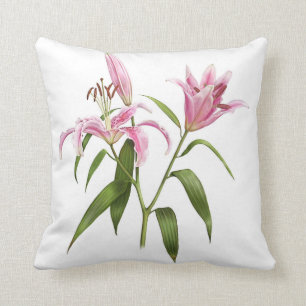 Pink Stargazer Lilie Kissen