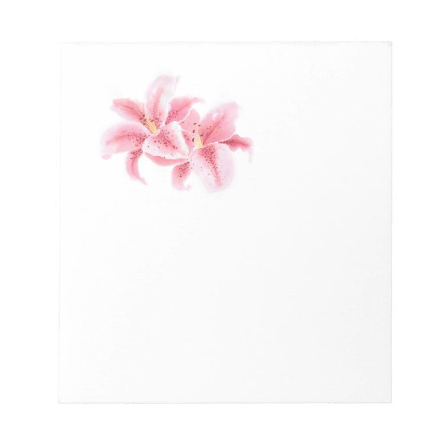 Pink Stargazer Lilies Notizblock (Vorderseite)