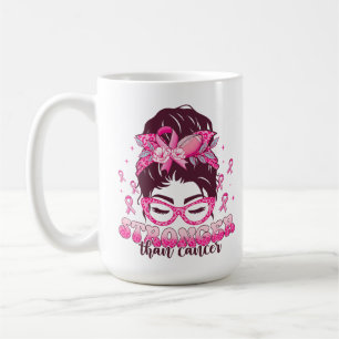 PINK STÄRKER ALS BRUSTKREBSFRAUEN KAFFEETASSE