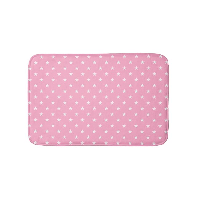 Pink Stars Bath Mat Badematte (Vorderseite)