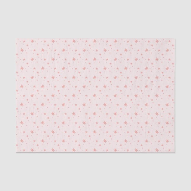 Pink Stars Girl Tissue Paper Seidenpapier (Vorderseite)