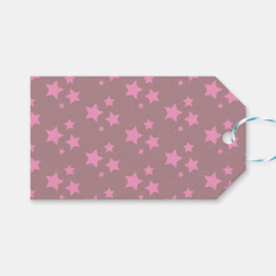 Pink Stars Modernes Design Geschenkanhänger