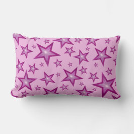 Pink Stars werfen Kissen lumbar blassrosa zurück