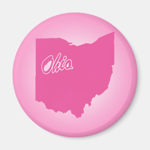 Pink State Ohio Magnet
