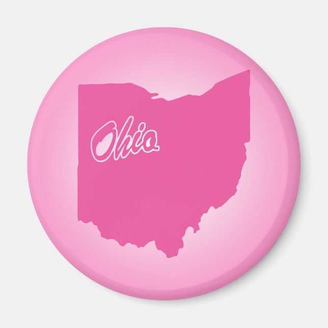 Pink State Ohio Magnet (Vorne)