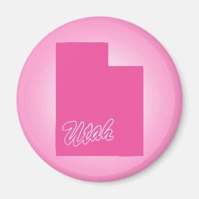 Pink State Utah Magnet (Vorne)