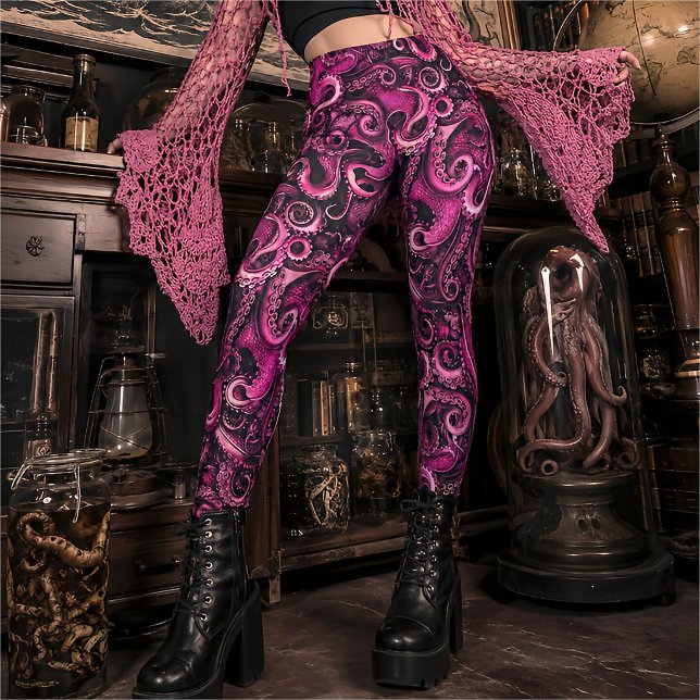 Pink Steampunk Octopus Tentacles Leggings (Von Creator hochgeladen)