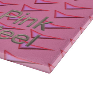 Pink Steel Glasspanplatte Schneidebrett