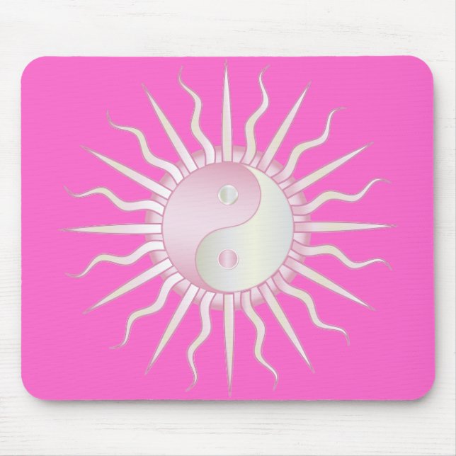 Pink Sternexplosion Yin Yang Mousepad (Vorne)