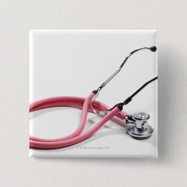Pink Stethoscope Button (Vorderseite)