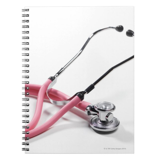 Pink Stethoscope Notizblock (Vorderseite)