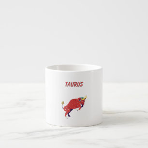 Pink Stier, Sternzeichen, Sternzeichen-Druck Espressotasse