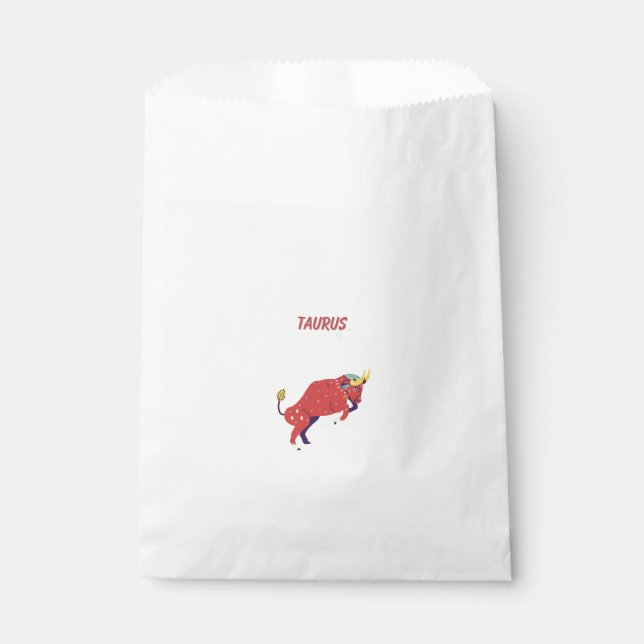 Pink Stier, Sternzeichen, Sternzeichen-Druck Geschenktütchen (Vorderseite)