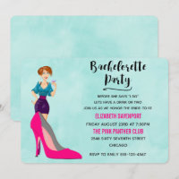 Pink Stiletto et Invitation de la Fille Bacheloret