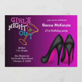 Pink Stilettos Geburtstag Einladung