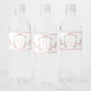 Pink Stork Baby Dusche Wasserflaschen Labels