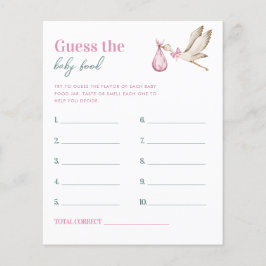 Pink Stork Guess the Baby Food Baby Shooting Game