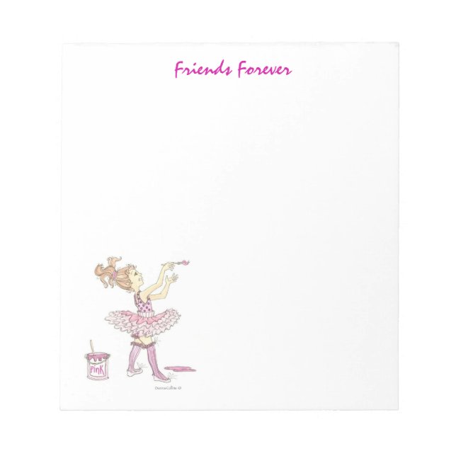 Pink Story Notizblock Freunde für immer (Vorderseite)