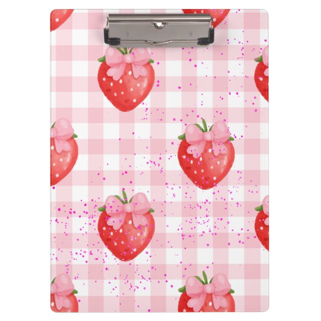 PINK STRAWBERRIES KLEMMBRETT (Vorderseite)