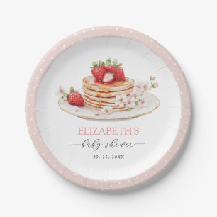 Pink Strawberry Baby Brunch Pappteller