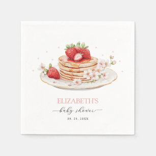 Pink Strawberry Baby Brunch Serviette