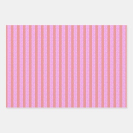 Pink Strip flaches Blatt Geschenkpapier