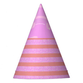 Pink Strip Party Hut Partyhütchen