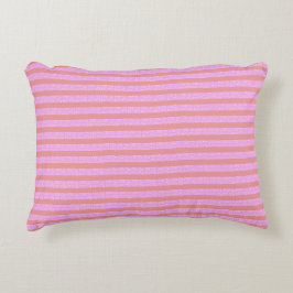 Pink Stripe Accent Pillow Dekokissen