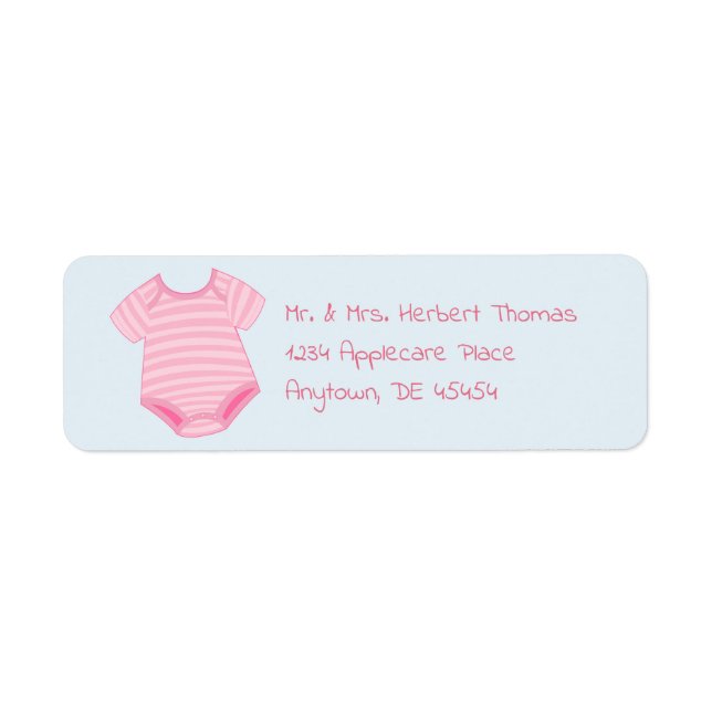 Pink Stripe Baby Romper (Vorne)