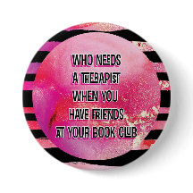 Pink Stripe Book Club Mitglied Freundliche Therapi