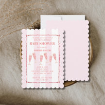 Pink Stripe Brunch & Bubbly Babydusche