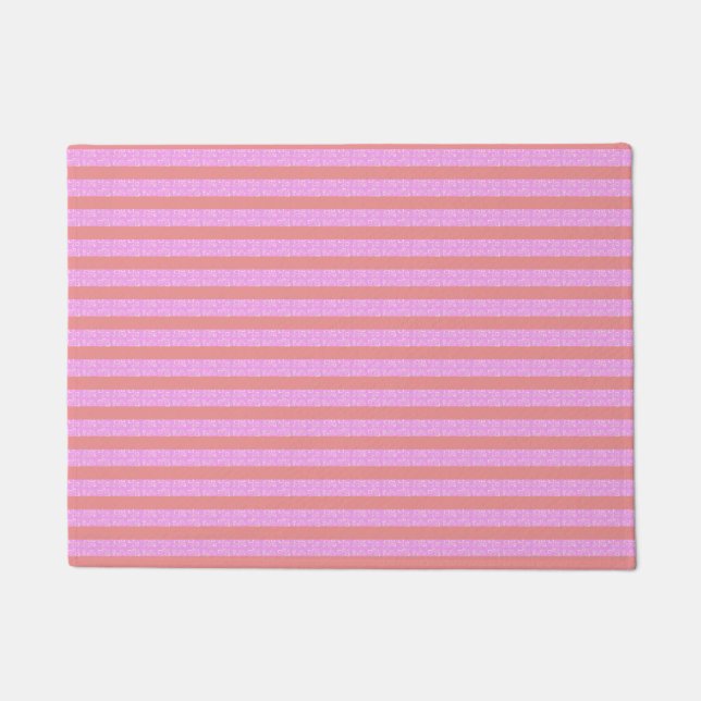 Pink Stripe Doormat Fußmatte (Vorderseite)