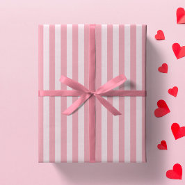 Pink Stripe Girly Striped Preppy Girl Minimalist Geschenkpapier