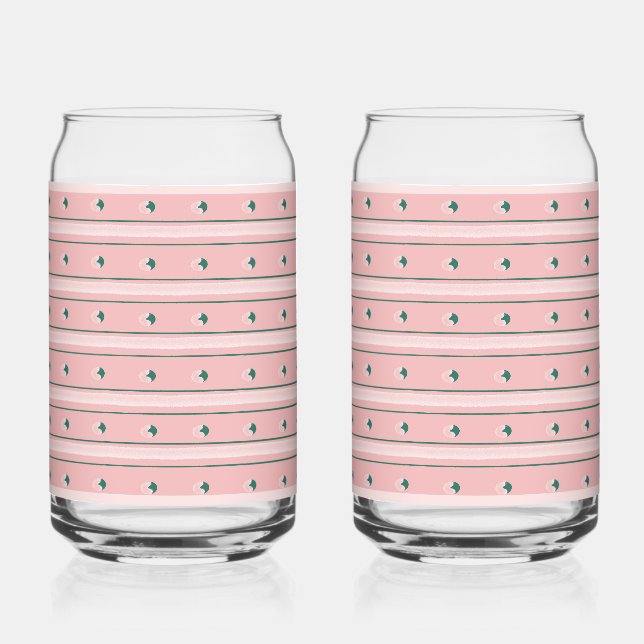 Pink Stripe Soda Glass Dosenglas (Vorderseite)