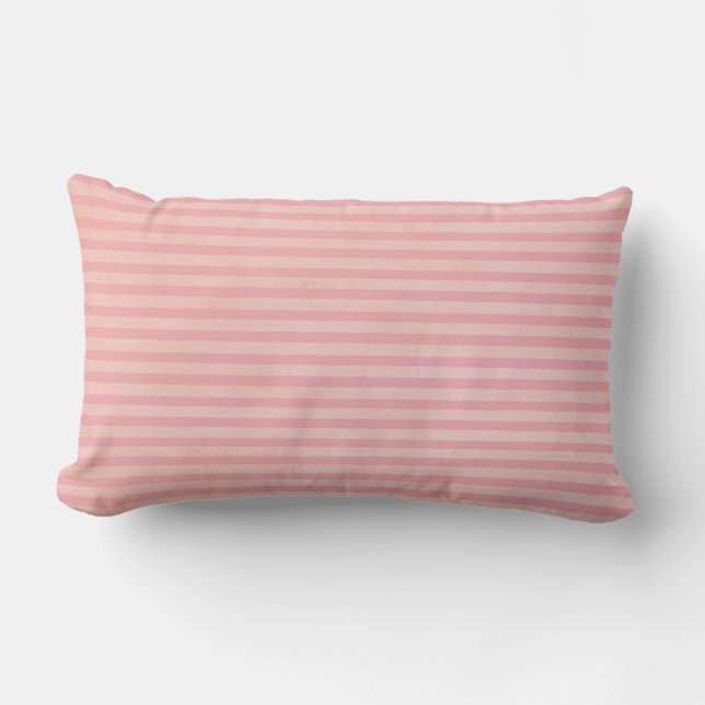 Pink Stripe Throw Kissen (Vorderseite)